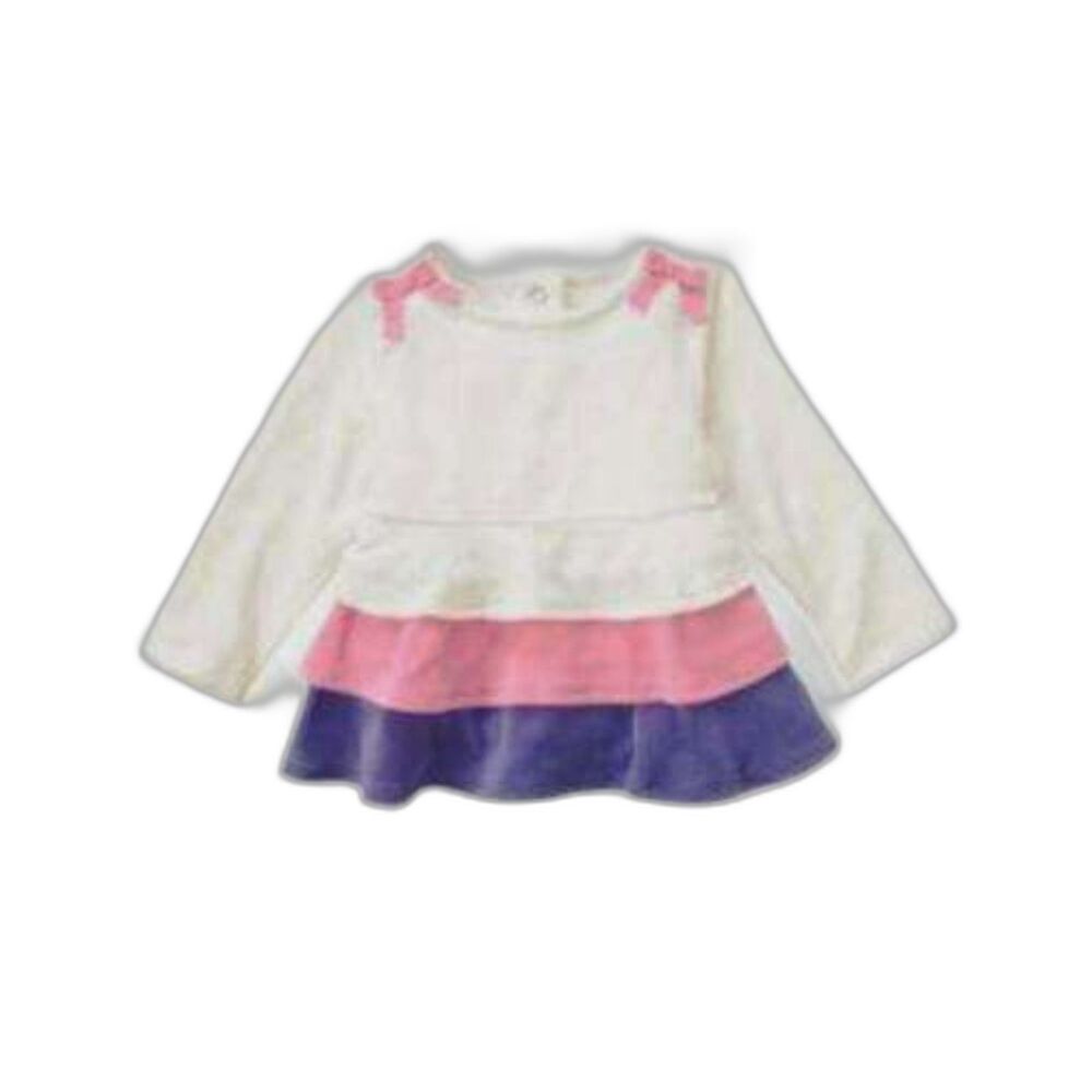 Gymboree girls purple pink Super Star ruffle velour long sleeve top T-shirt 3T 3 - Picture 2 of 2